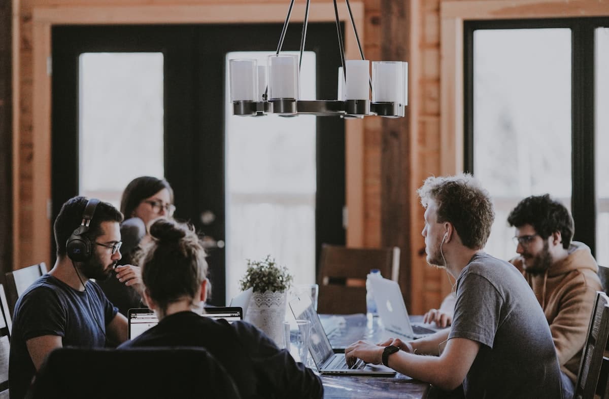 Mobile home relocation team planning a job